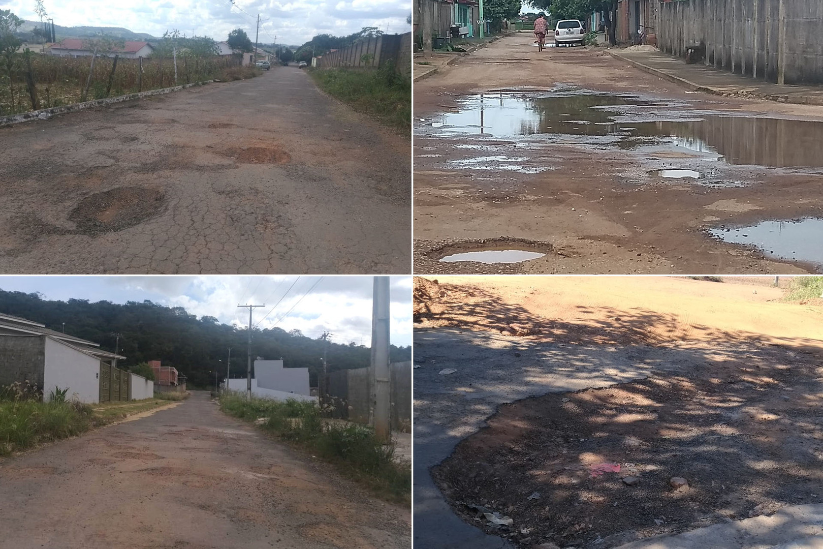 A cidade está tomada pelos buracos