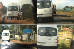 Fotos mostram veículo da prefeitura fazendo transporte particular