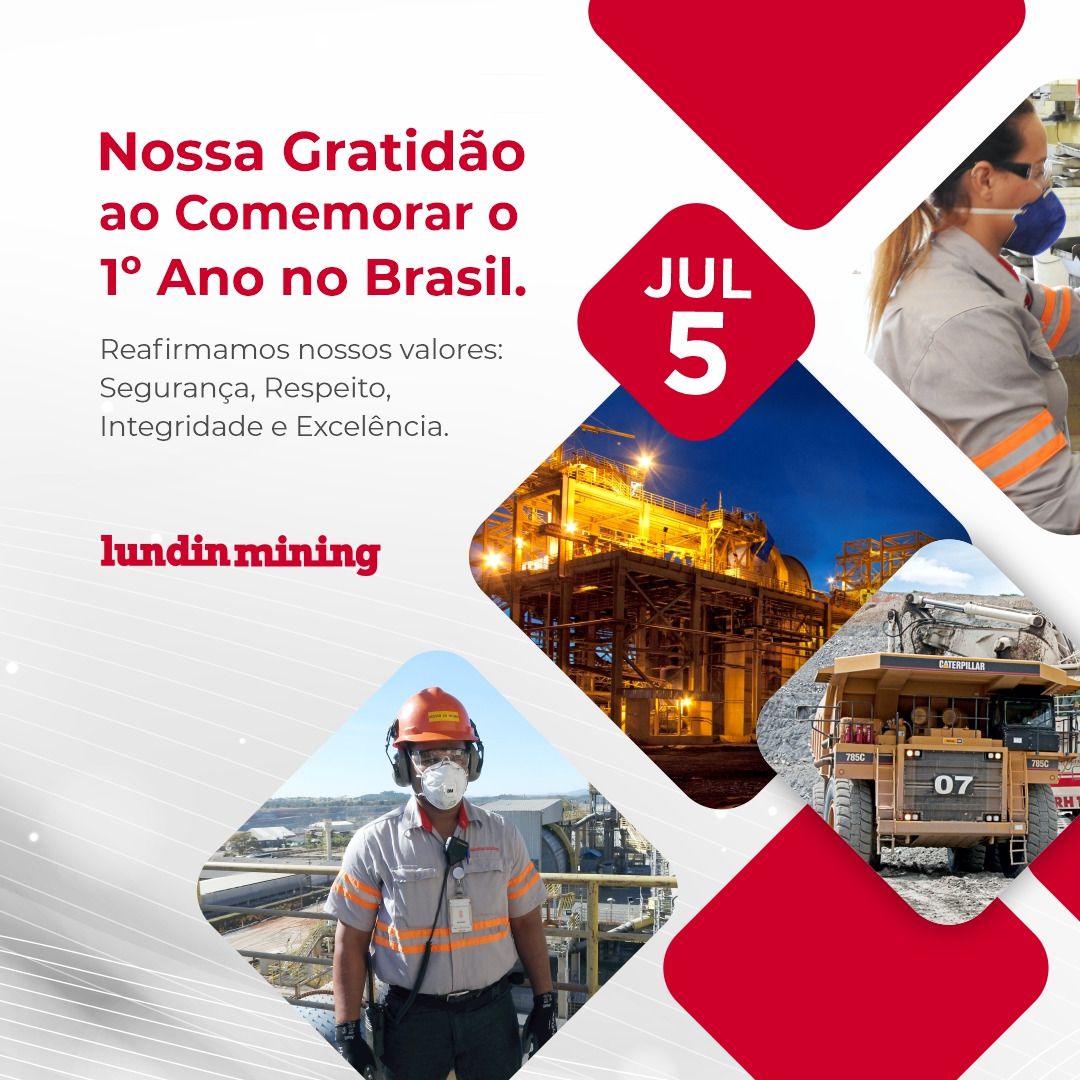 Neste primeiro ano no Brasil, a Lundin Mining e a Mineração Maracá realizaram uma transição suave, mantendo os compromissos anteriormente assumidos, alcançando bons resultados tanto nos aspectos de produção, quanto nos sociais e ambientais.