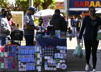 Comércio de rua em Brasília.