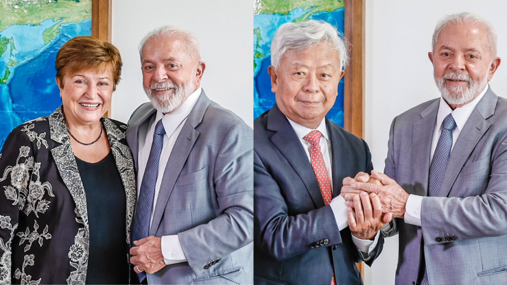 no-palacio-do-planalto,-lula-recebe-diretora-geral-do-fmi-e-presidente-do-aiib